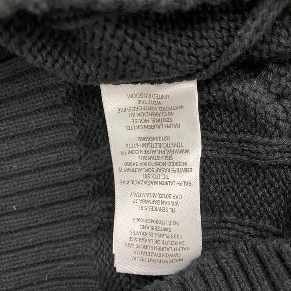 NWT Polo Ralph Lauren Mens Cable-Knit Cotton Sweater Black Size S, M, L - Picture 4 of 5